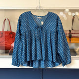 FAHERTY PRINT TOPS BLUE XS