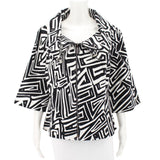 ST JOHN 3/4 SLEEVE JACKETS BLK/WHT L | 14