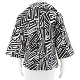 ST JOHN 3/4 SLEEVE JACKETS BLK/WHT L | 14