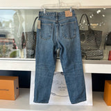 B SIDES HIGH RISE STRAIGHT LEG JEANS DENIM BLUE S | 25