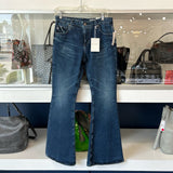 AG ANGELINE MID RISE CONTOUR 360 FLARE JEANS DENIM BLUE S | 27