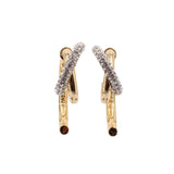 DEMARSON GRAPHIC EARRINGS GOLD