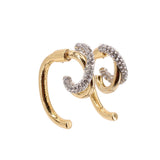 DEMARSON GRAPHIC EARRINGS GOLD