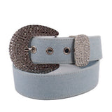 B LOW THE BELT RHINSTONE BELTS BLUE M