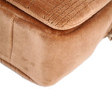 BURBERRY LOLA QUILTED VELVET CROSSBODYS TAN