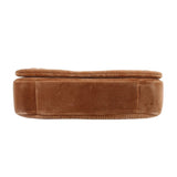BURBERRY LOLA QUILTED VELVET CROSSBODYS TAN