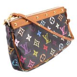 LOUIS VUITTON MURAKAMI POCHETTE ACCESSORIES HANDLE BAG BLACK