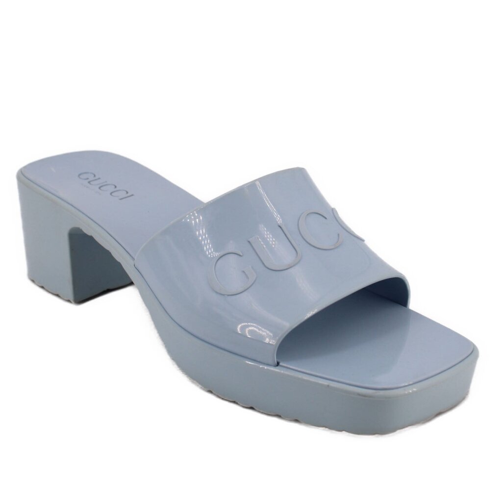 GUCCIミュール GUCCI RUBBER MULE SANDALS BLUE 39 EU | 9 US – The Vault