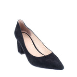 MARC FISHER ZALA POINTED TOE SUEDE HEELS BLACK 8 US
