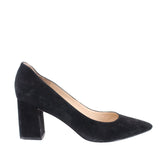 MARC FISHER ZALA POINTED TOE SUEDE HEELS BLACK 8 US