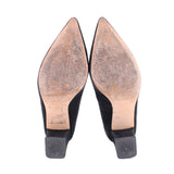 MARC FISHER ZALA POINTED TOE SUEDE HEELS BLACK 8 US