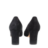 MARC FISHER ZALA POINTED TOE SUEDE HEELS BLACK 8 US