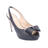 VALENTINO BOW HEELS BLACK 39 EU | 9 US