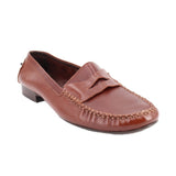 JEFFREY CAMPBELL LEATHER LOAFERS BROWN 8 US