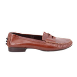 JEFFREY CAMPBELL LEATHER LOAFERS BROWN 8 US