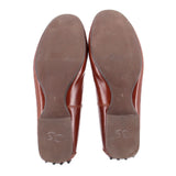 JEFFREY CAMPBELL LEATHER LOAFERS BROWN 8 US