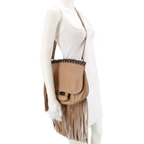 GUCCI NOUVEAU FRINGE CROSSBODYS TAN