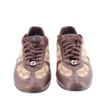 GUCCI WOMEN'S SLIM GG SNEAKERS TAN 37.5 EU | 8 US