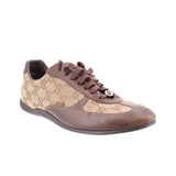 GUCCI WOMEN'S SLIM GG SNEAKERS TAN 37.5 EU | 8 US