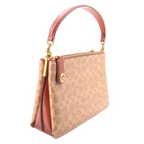 COACH DOUBLE ZIP CROSSBODYS BROWN