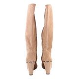 DIANE VON FURSTENBERG SUEDE WEDGE KNEE HIGH BOOTS TAN 9.5 US