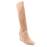 DIANE VON FURSTENBERG SUEDE WEDGE KNEE HIGH BOOTS TAN 9.5 US