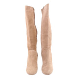 DIANE VON FURSTENBERG SUEDE WEDGE KNEE HIGH BOOTS TAN 9.5 US