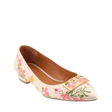 TORY BURCH GIGI EMBROIDERED HEELS CREAM 8 US