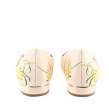 TORY BURCH GIGI EMBROIDERED HEELS CREAM 8 US