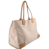 TORY BURCH ELLA CANVAS TOTES NATURAL