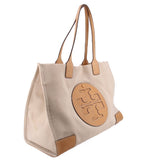 TORY BURCH ELLA CANVAS TOTES NATURAL