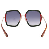 GUCCI SQUARE FRAME SUNGLASSES RED/GREEN
