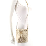 TORY BURCH FLEMING MINI BUCKET CROSSBODYS CREAM