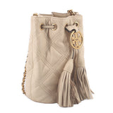 TORY BURCH FLEMING MINI BUCKET CROSSBODYS CREAM