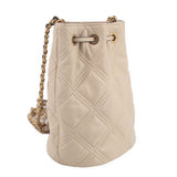 TORY BURCH FLEMING MINI BUCKET CROSSBODYS CREAM