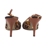 DOLCE & GABBANA SLINGBACK HEELS LEOPARD 37.5 | 7.5