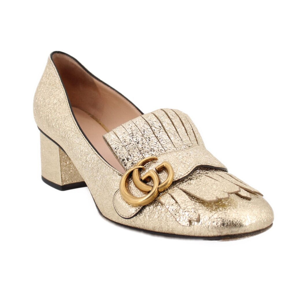 靴 Gucci Marmont heel 38.5/24.5cm Brown 11A Gucci Marmont heel 38.5/24.5cm Brown 11A - メルカリ