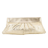 LAUREN MERKIN METALLIC CLUTCHES GOLD