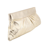 LAUREN MERKIN METALLIC CLUTCHES GOLD