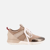 MONCLER EMILIA LOW TOP SNEAKERS BEIGE 38.5 EU | 8.5 US