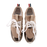 MONCLER EMILIA LOW TOP SNEAKERS BEIGE 38.5 EU | 8.5 US