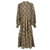 ANTIK BATIK MAXI DRESSES TAN L