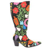NO LABEL EMBROIDERED BOOTS GREEN 39 EU | 8.5 US