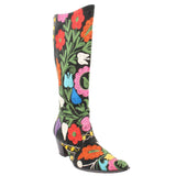 NO LABEL EMBROIDERED BOOTS GREEN 39 EU | 8.5 US