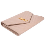 SAINT LAURENT CASSANDRE FLAP POUCHES NUDE