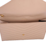 SAINT LAURENT CASSANDRE FLAP POUCHES NUDE