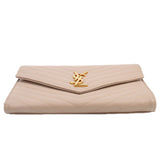 SAINT LAURENT CASSANDRE FLAP POUCHES NUDE