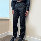 PRADA NYLON PANTS BLACK S | 38