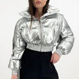 RETROFETE METALLIC JACKETS SILVER S