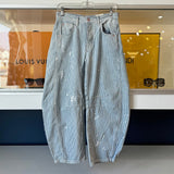 FREE PEOPLE STRIPED DENIM BLUE S | 25